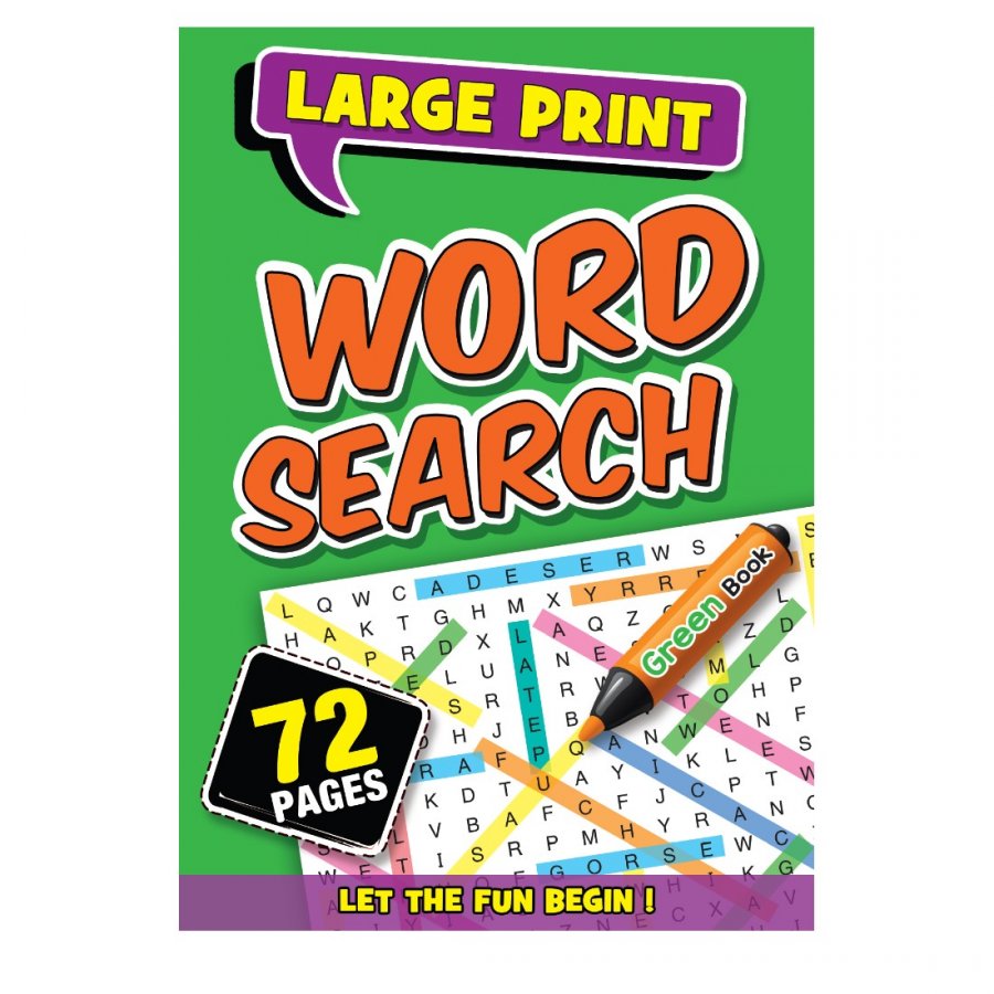 72 Pages Word Search Book Green (MM01304)