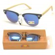 Clubmaster Bamboo Polycarbonate Sunglasses BA101