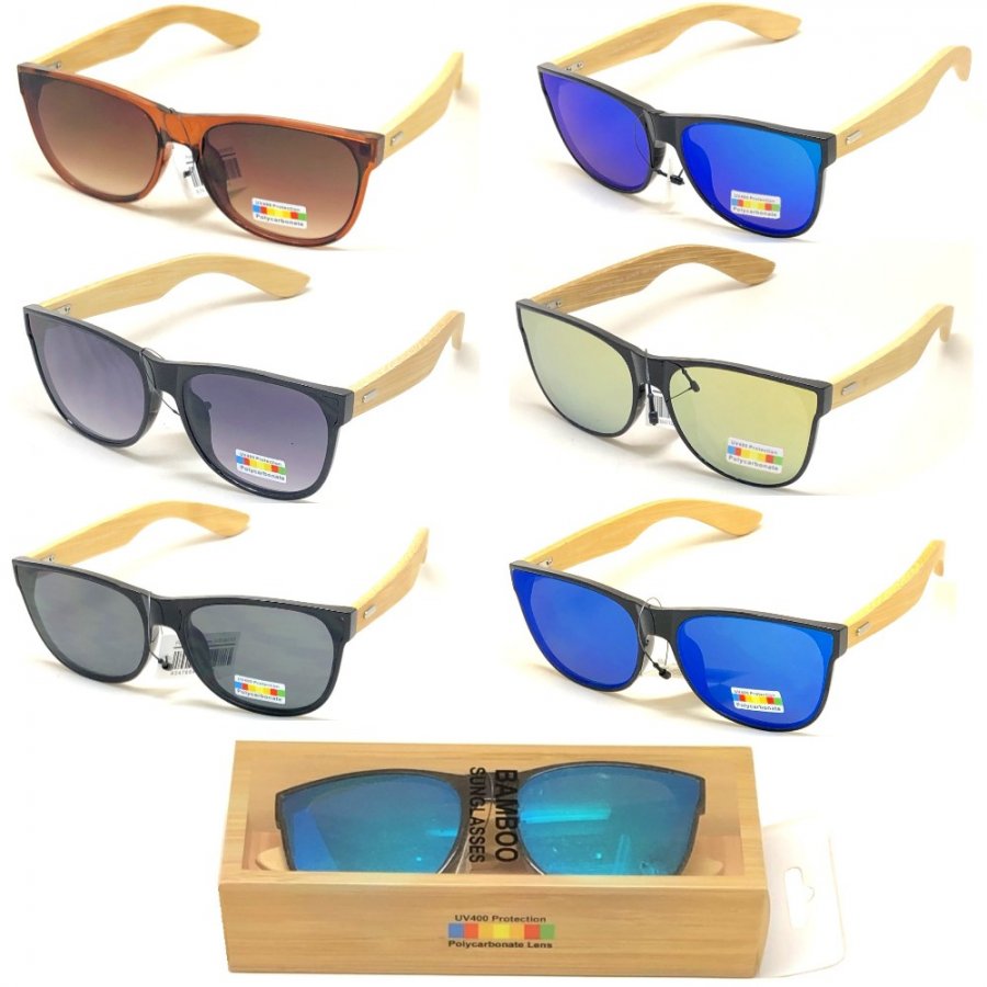 Fashion Bamboo Polycarbonate Sunglasses BA103