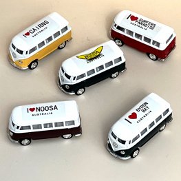 Clear Crystal Sticker Label with 2.5" VW Classic Bus  Clear Crystal Sticker Label with 2.5" VW Classic Bus