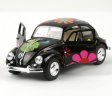 1967 Volkswagen Classical Beetle with Printing Flower 1:32 (5" Asstd Colour) KT5057DF