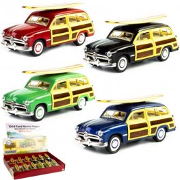 1:40 5" 1949 Ford Woody Wagon with surfboard (4 Colors) KT5402DS1