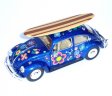 1:24 1967 Volkswagen Classic Beetle with Printing and Surfboard (6 Pcs/Box) KT7002DFS1