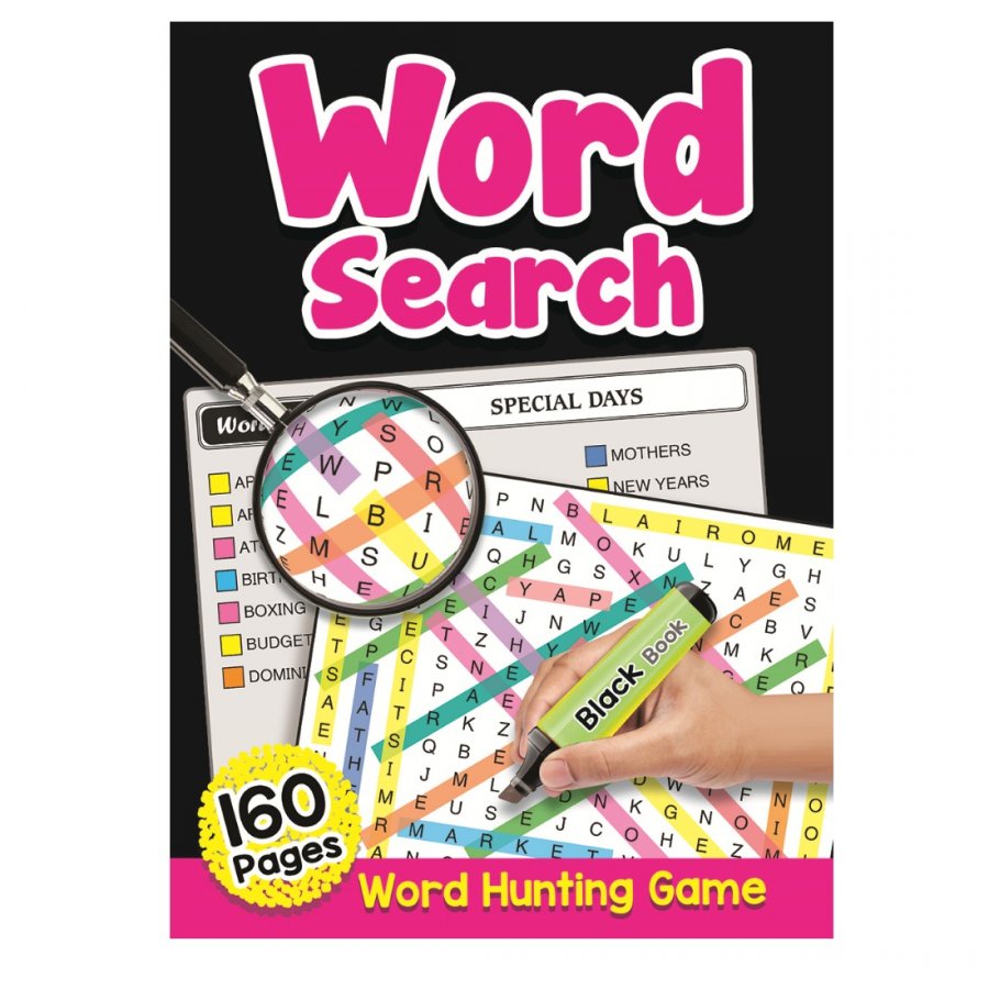 160 Pages Word Search Book Black (MM01700)