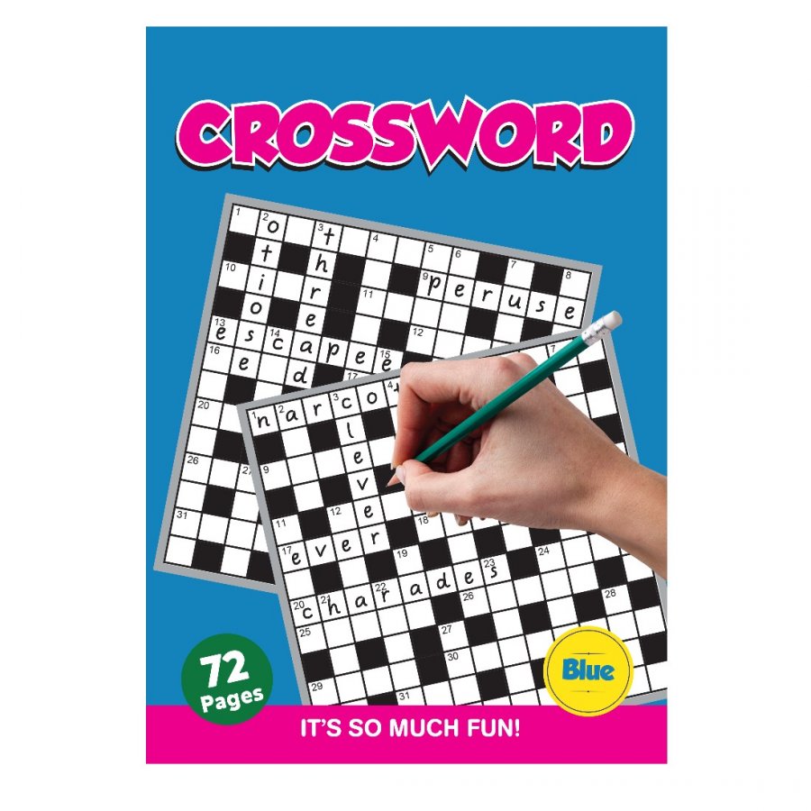 72 Pages Cross Word Book Blue (MM37464)