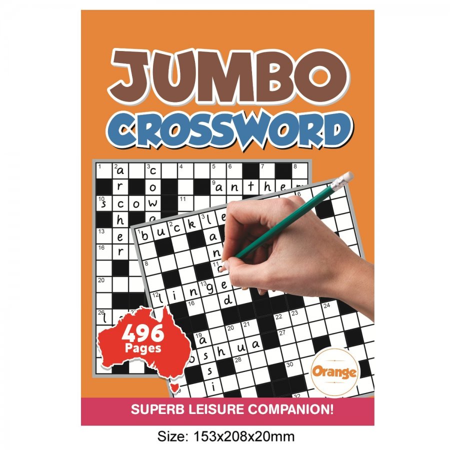 496 Pages Cross Word Book Orange (MM37495)