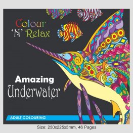 Colour 'N' Relax Amazing Underwater (48 Pages Adult Colouring Book) MM47449 Colour 'N' Relax Amazing Underwater (48 Pages Adult Colouring Book) MM47449
