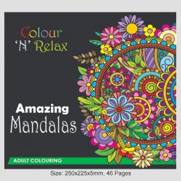 Colour 'N' Relax Amazing Mandalas (48 Pages Adult Colouring Book) MM47463 Colour 'N' Relax Amazing Mandalas (48 Pages Adult Colouring Book) MM47463