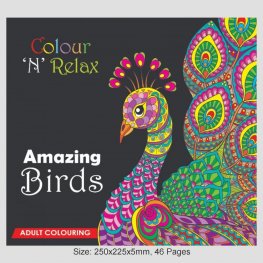 Colour 'N' Relax Amazing Birds(48 Pages Adult Colouring Book) MM47470 Colour 'N' Relax Amazing Birds(48 Pages Adult Colouring Book) MM47470
