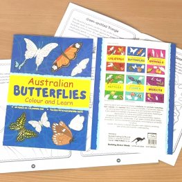 Australian BUTTERFLIES Colour and Learn MM50661  Australian BUTTERFLIES Colour and Learn MM50661