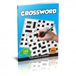 160 Pages Cross Word Book BLUE (MM50715)  160 Pages Cross Word Book BLUE (MM50715)