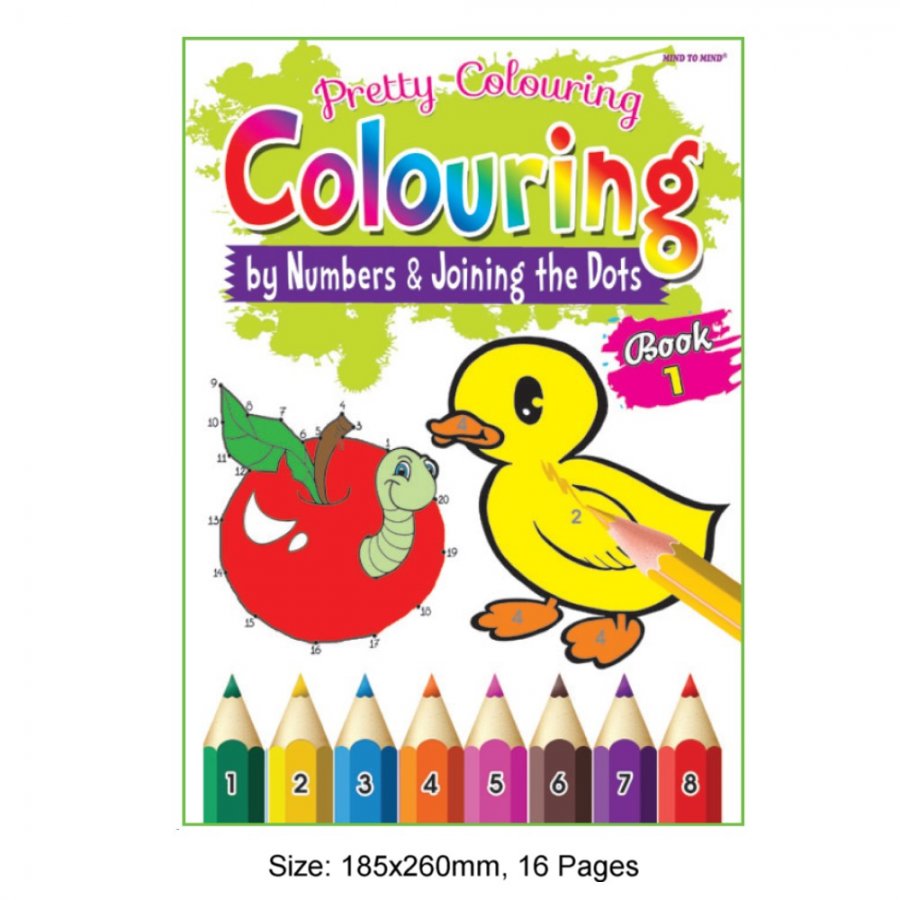 Pretty Colouring Book 1 (by Numbers & Joining the Dots) (MM73341)