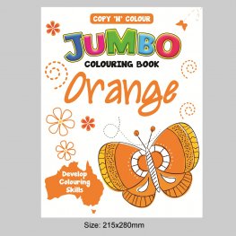 64 Pages Copy 'N' Colour Jumbo Colouring Book ORANGE (MM76335)  64 Pages Copy 'N' Colour Jumbo Colouring Book ORANGE (MM76335)