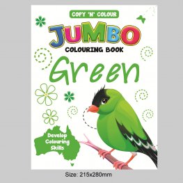 64 Pages Copy 'N' Colour Jumbo Colouring Book GREEN (MM76342)  64 Pages Copy 'N' Colour Jumbo Colouring Book GREEN (MM76342)