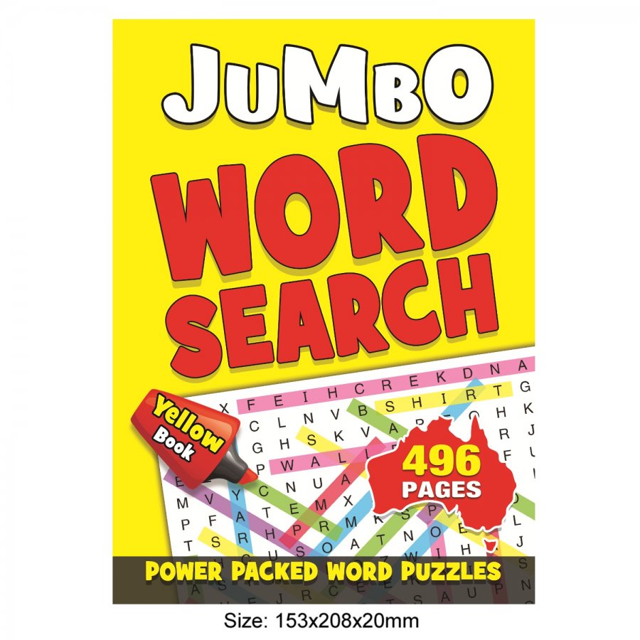 496 Pages Word Search Book Yellow (MM88803)