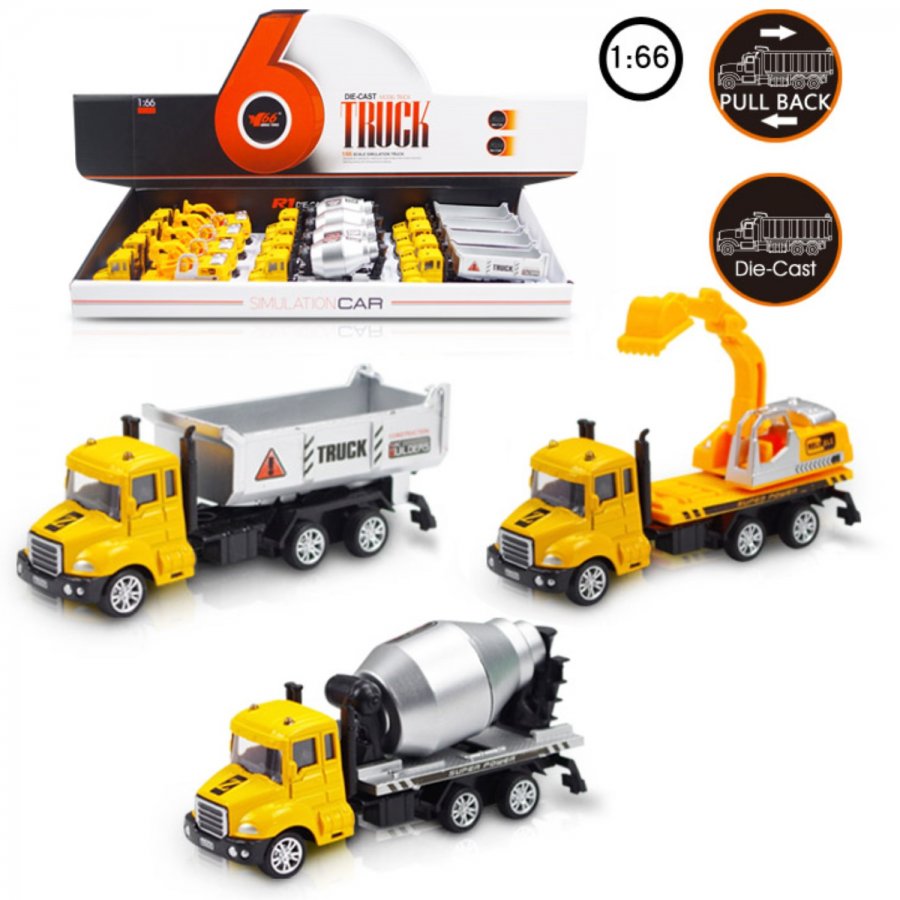 5" Diecast Models 1:66 Construction Truck (3 Assorted) MY2465D-12