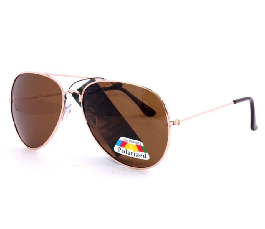 Aviator Metal Polarized Sunglasses AV008PM-1