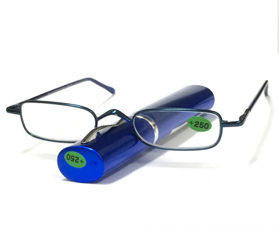 Reading Glasses Metal Frame Spring Temple with Case R9024