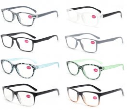 Unisex Fashion Plastic Reading Glasses 4 Style Asstd R9216-19  Unisex Fashion Plastic Reading Glasses 4 Style Asstd R9216-19