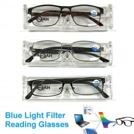 Metal Frame, Metal Hinge, Plastic Temple, Blue Light Blocking Readers with Case, 3 Style Asstd R9266-68C