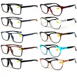 Spring Temple Plastic Unisex Reading Glasses 2 Style Asstd R9276/77  Spring Temple Plastic Unisex Reading Glasses 2 Style Asstd R9276/77