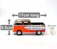 1:24 Volkswagen Type 2 (T1) - Service Pick-up with Surfboard (Black with Orange) MM79560SB