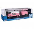 1:24 Volkswagen Type 2 (T1) - Delivery Van and Refrigeration Trailer (Pink with White) MM79672RT