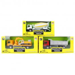 6" Diecast Engieering Vehicle, 3 Style Mixed Window Box WGT2435-1  6" Diecast Engieering Vehicle, 3 Style Mixed Window Box WGT2435-1