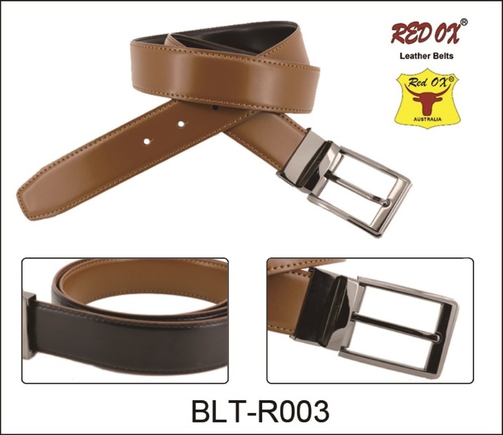 3.5cm Reversible Leather Belts (Black/Brown) BLT-R003