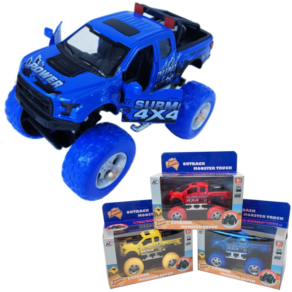 1:36 Diecast Off-Road Ford F-150 Outback Monster Truck, 3 colors assorted AO6108GW