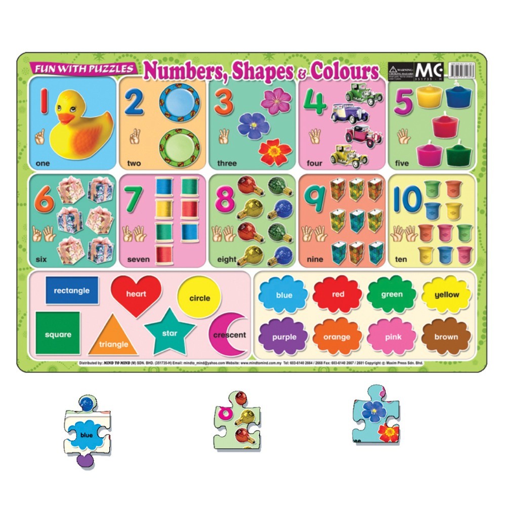 Fun With Puzzle Numbers Shapes & Colours (MM01010)