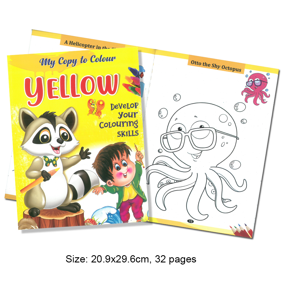My Copy To Colour YELLOW Develop Your Colouring Skills (MM69215)