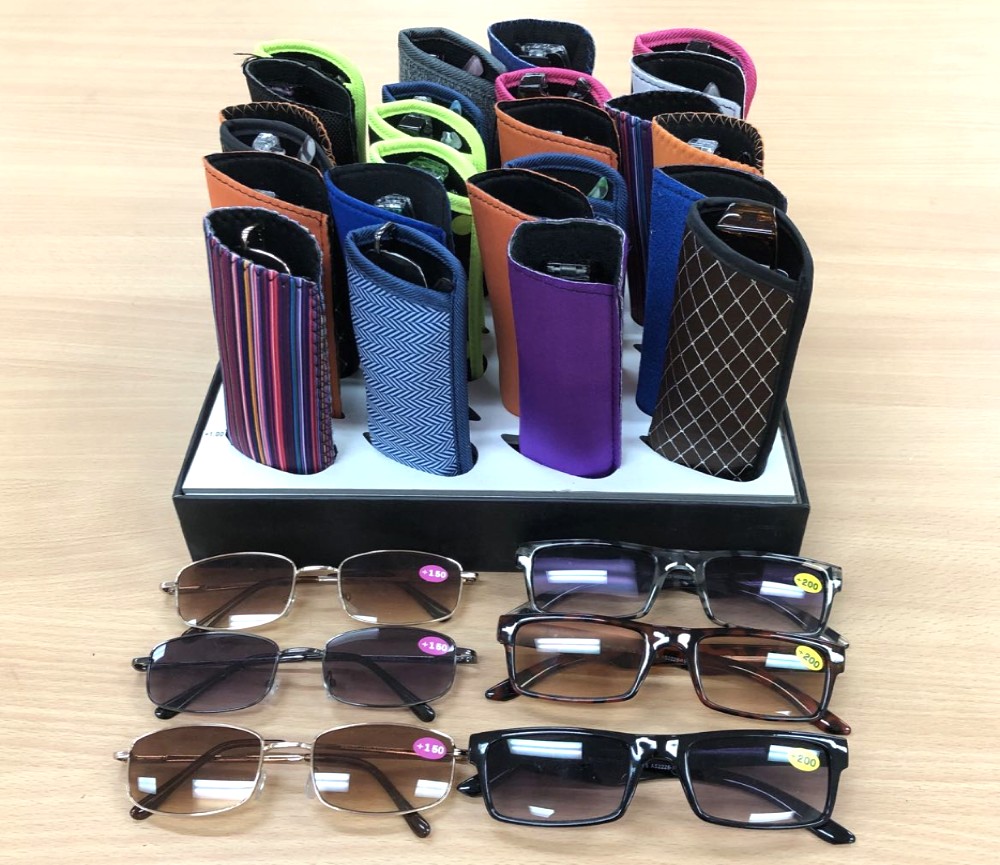 Tinted UV Protection Optical Reading Glasses with Soft Case