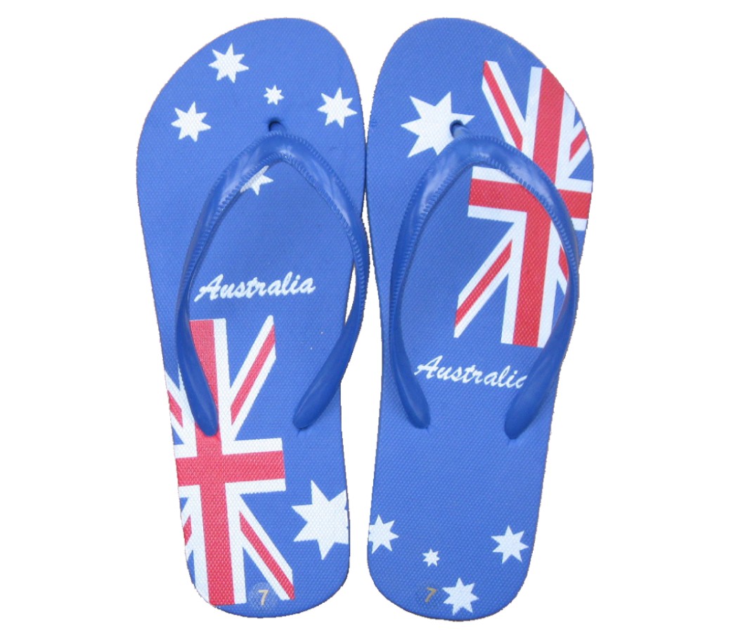W319 Australia Flag Ladies Beach Thongs Mixed Size