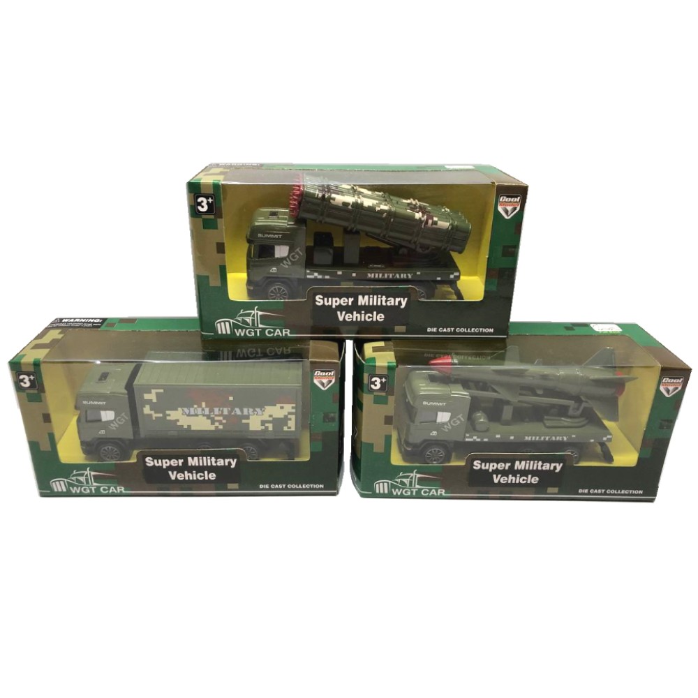 1:64 Diecast Military Vehicles, 3 Style Mixed Window Box WGT2432-1
